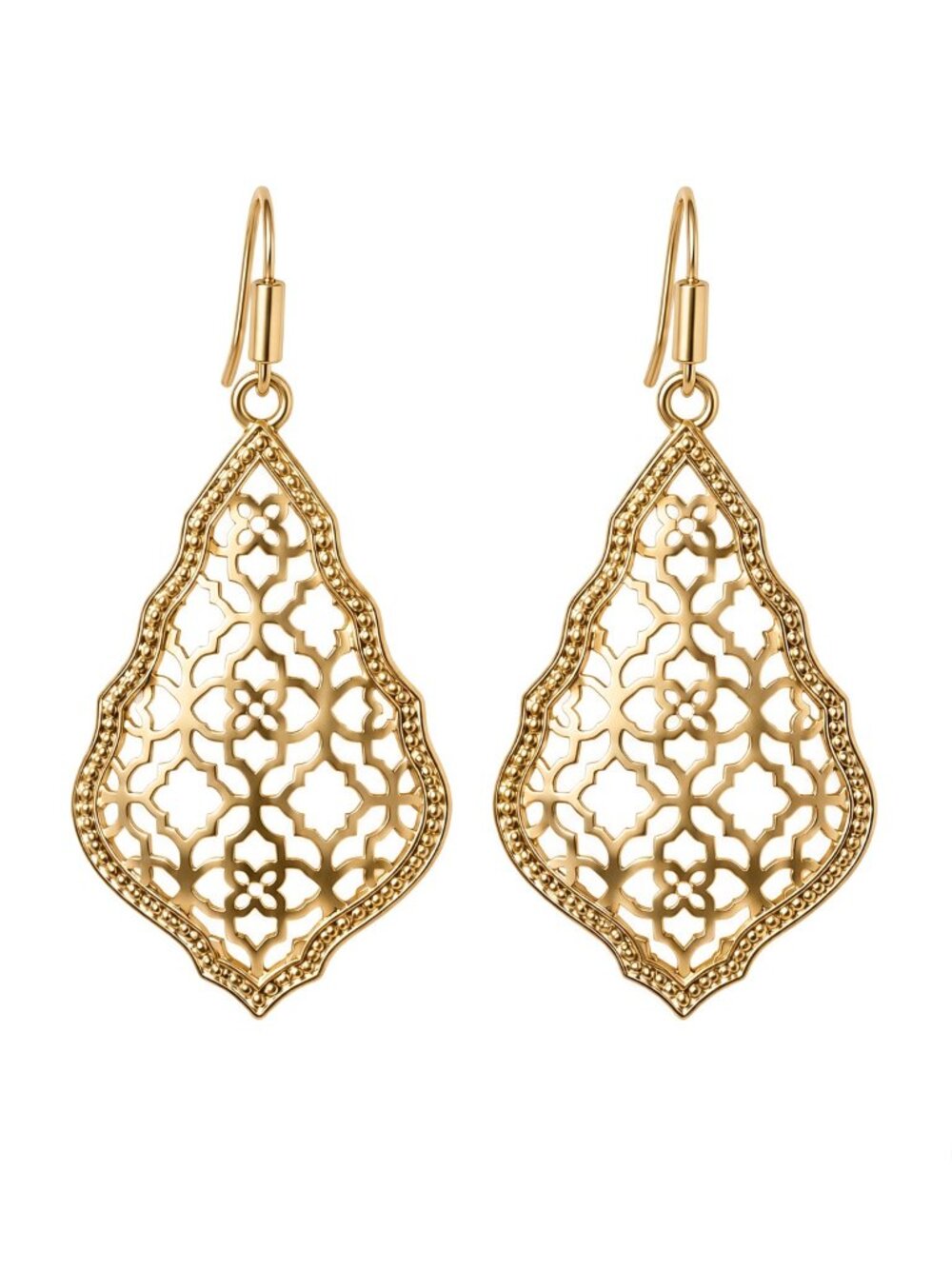 NWT Kendra Scott Addie Gold Filigree Drop Earrings in Gold Filigree Mix